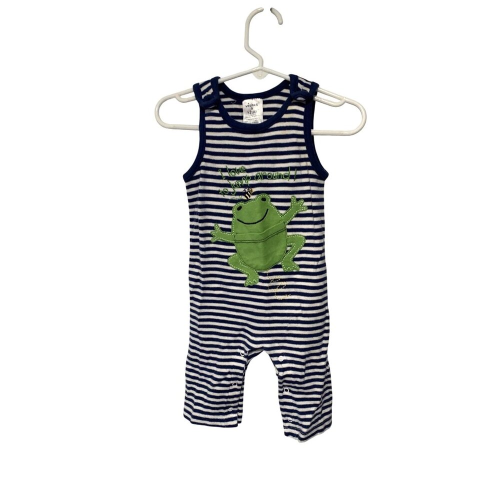 Wishes & Kisses Sandra Magsanen Boys Infant Baby Size 6 9 MOnths Blue white SLee